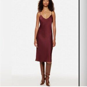 Aritzia Wilfred spiced burgundy only Slip Dress
